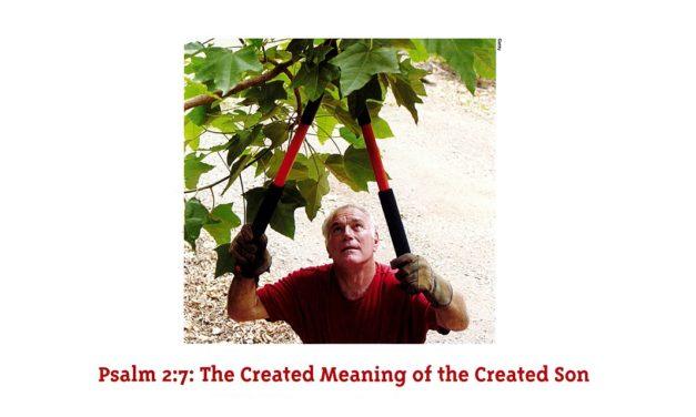 Psalm 2:7: The Created Meaning of the Created Son