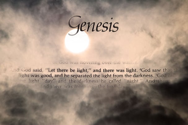 Genesis and Sun in clouds