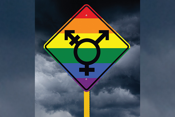 Transgender Rainbow Sign