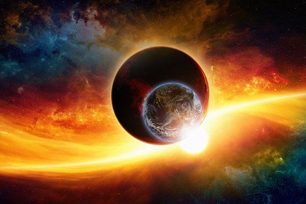 Planets in space