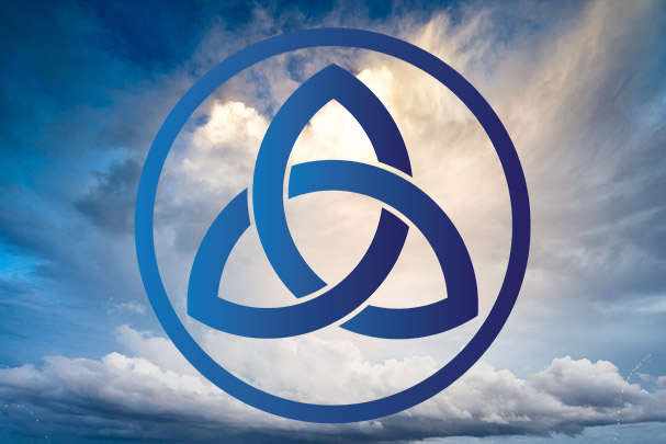 Trinity Symbol in Clouds