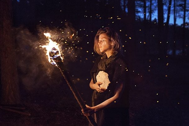 Young Girl with a Torch