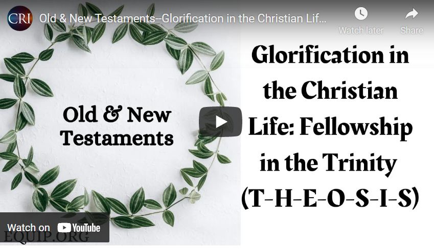 Old & New Testaments–Glorification in the Christian Life: Fellowship in the Trinity (T-H-E-O-S-I-S)
