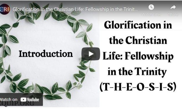 Glorification in the Christian Life: Fellowship in the Trinity (T-H-E-O-S-I-S)-Introduction