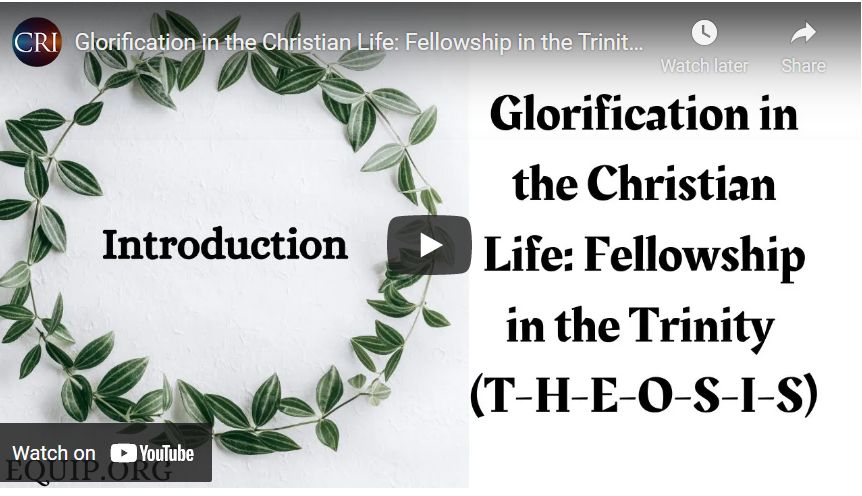 Glorification in the Christian Life: Fellowship in the Trinity (T-H-E-O-S-I-S)-Introduction
