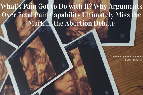 Episode 164 What’s Pain Got to Do with It? Why Arguments over Fetal Pain Capability Ultimately Miss the Mark in the Abortion Debate