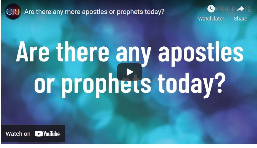 Are there any more apostles or prophets today?