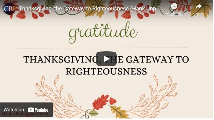 Thanksgiving, the Gateway to Righteousness (Hank Unplugged Short)