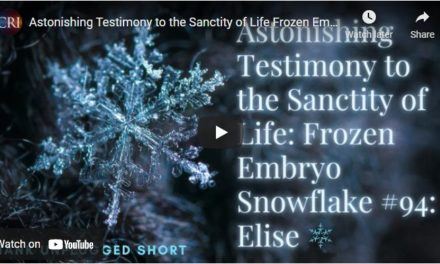 Astonishing Testimony to the Sanctity of Life Frozen Embryo Snowflake (Hank Unplugged Short)